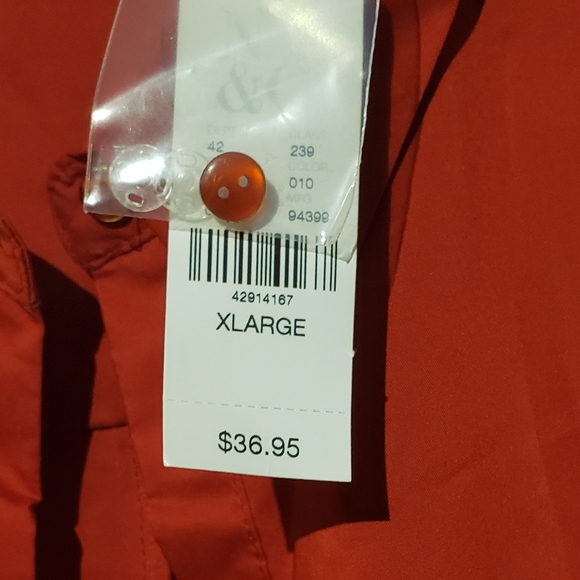 7th Avenue design red button up shirt size XL - Picture 4 of 5
